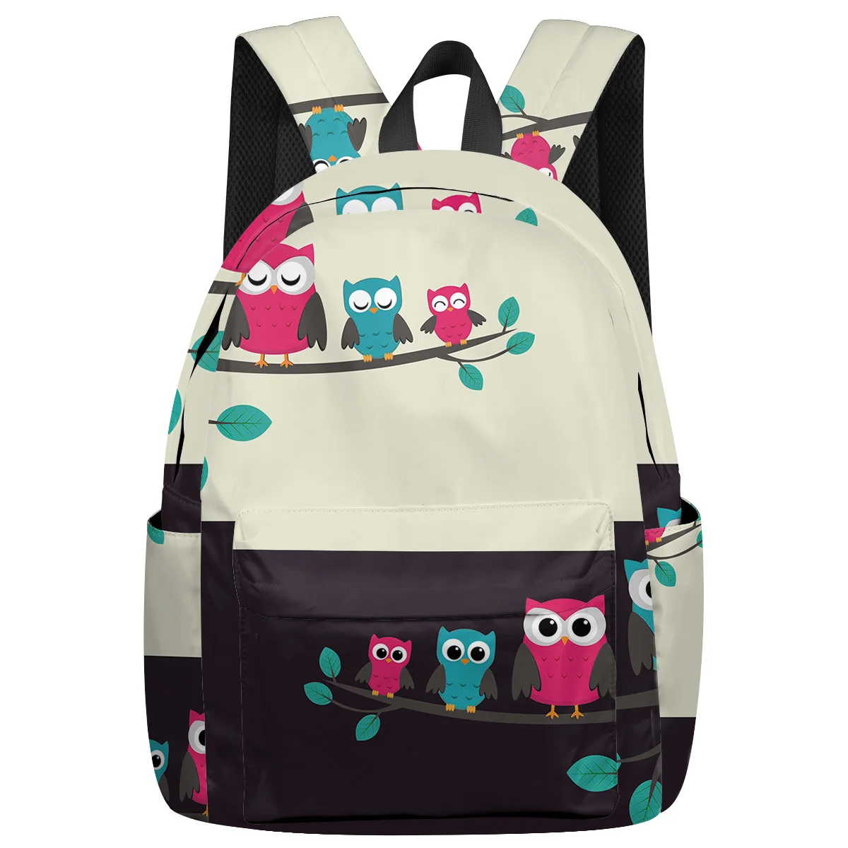 

WHEREISART Cartoon Animals Cute Owl In The Day And Night Backpacks Laptop With Usb Charging Port George Washington'S Birthday