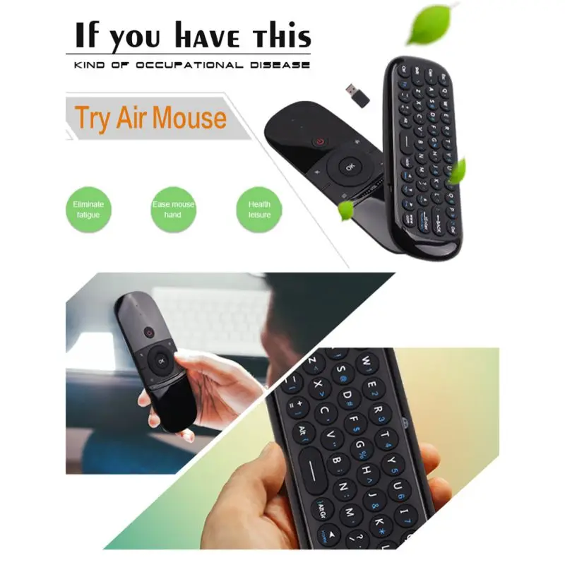 Мини беспроводной контроллер клавиатуры Air mouse Поддержка ИК обучения и движения зондирования Teclado