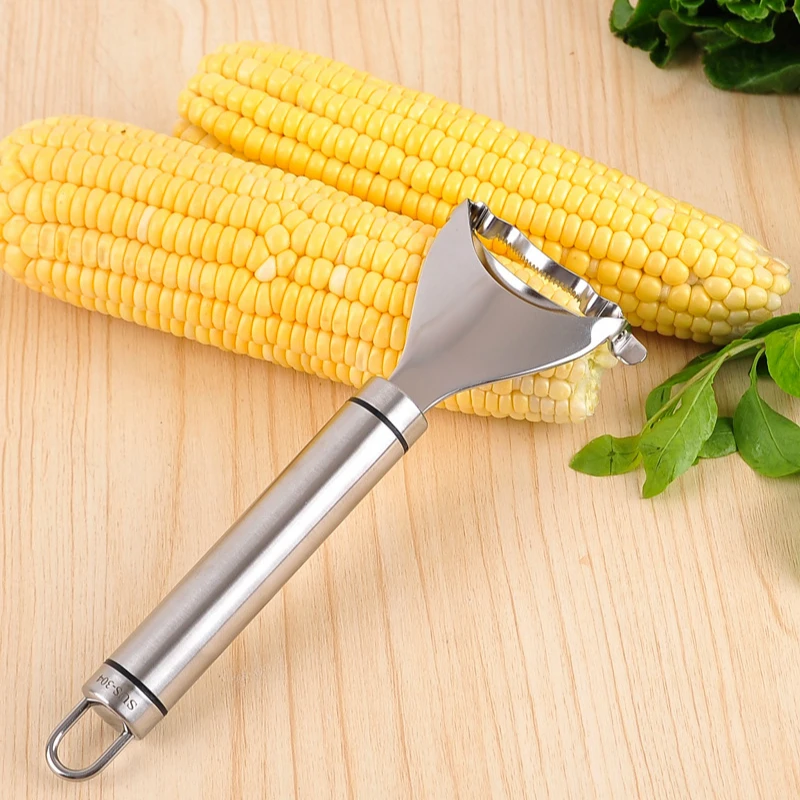 

1pc Corn Threshing Peeler Stripper Corns Cob Remover Cutter Stainless Steel Peeler Vegetable Peeler Corn Planer