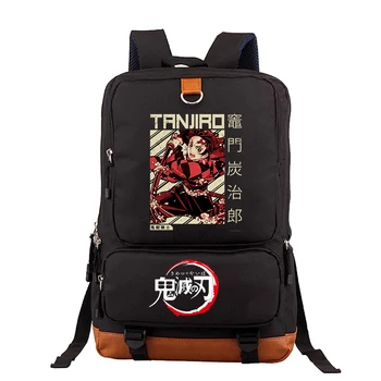 

Kimetsu No Yaiba Aniem Backpack Demon Slayer Japanese Fashion School Bags for Teenage Girls Men Laptop Bagpack Women Travel Bag