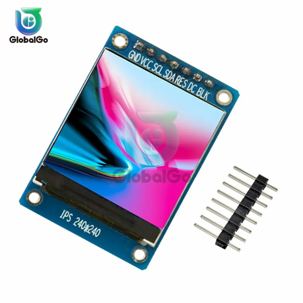 

1.3 inch IPS HD TFT ST7789 Drive IC 240*240 SPI Communication 3.3V Voltage 4-Wire SPI Interface Full Color LCD OLED Display DIY
