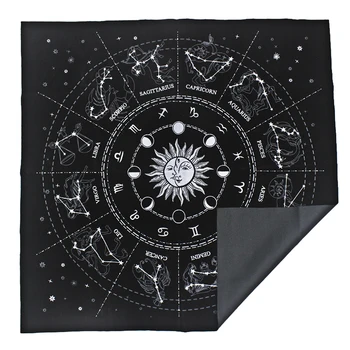 

Divination Tarot Table Cloth Starry Sky Soft Velvet Tapestry 19.29in Black
