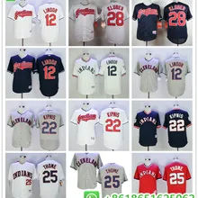 Мужчины Кливленд Франсиско Линдор Jim Thome Corey Kluber Jason Kipnis FLEX& Cool базовый плеер Джерси camiseta maillot BHR01