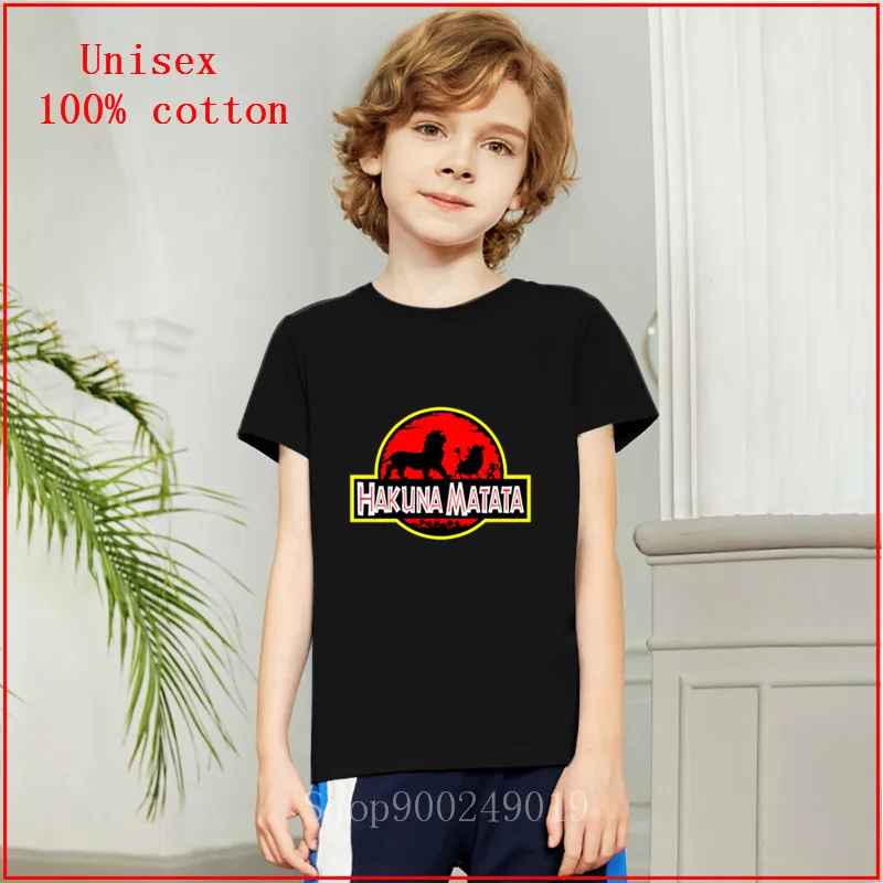 Футболки Харадзюку хакуна матата Король Лев Симба Пумба Тимон в стиле Юрского