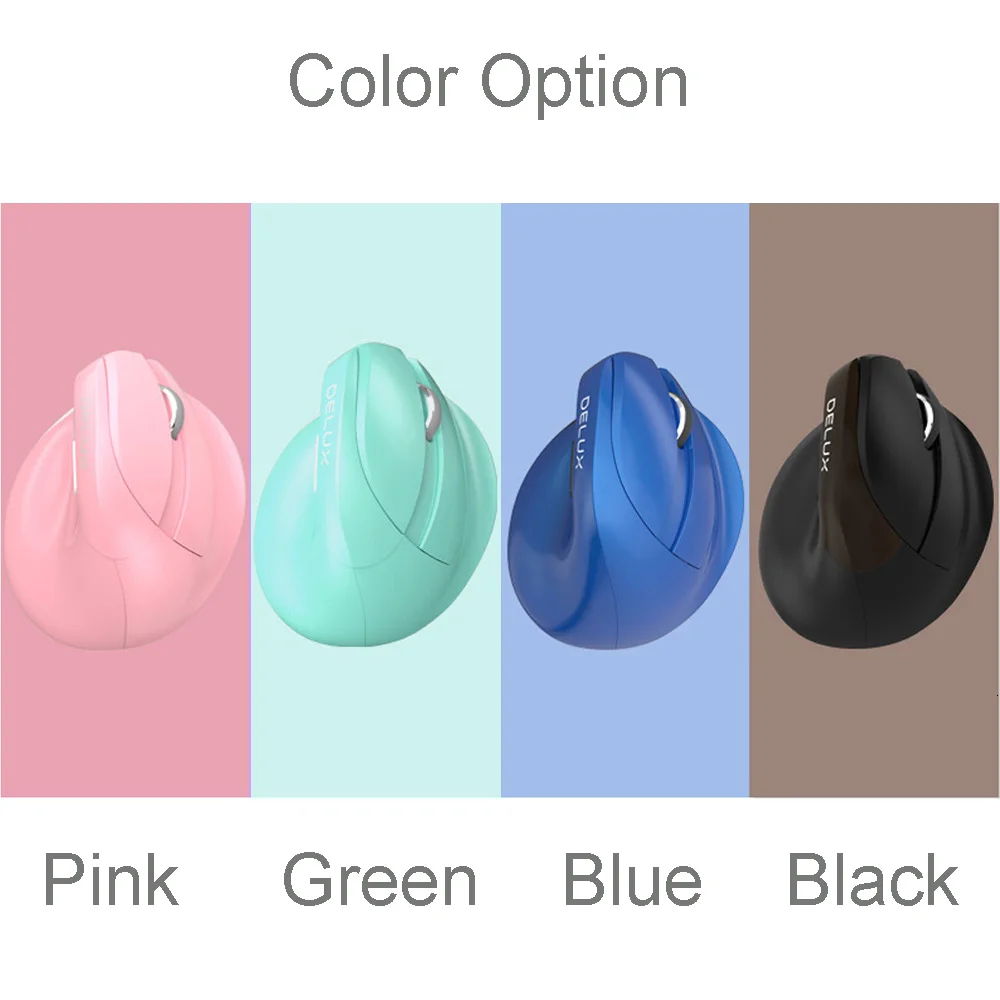 Delux M618 Mini Mouse Wireless Vertical Wireless Mouse