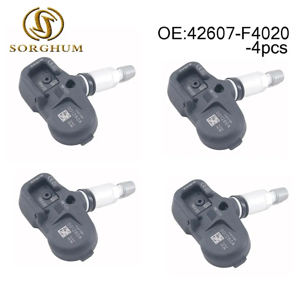 4 шт. датчик давления в шинах 433 МГц TPMS 42607-F4020 подходит для Toyota Land Cruiser Prado |