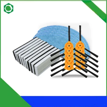 

5Pairs Side brush 10PCS Hepa Brush 5PCS Mop Pads For Ecovacs Deebot Vacuum Cleaner DN621 DN621+ DN620 DN620+ Replacement Tools