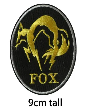 

Metal gear solid embroidered iron on patch, Fox found team logo game character Snake jacket jean DIY clothing accessories