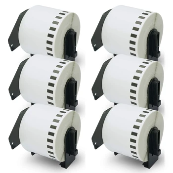 

Compatible for DK-2205 Continuous Length 2-3/7 inch x 100 inch(62mm x 30.48M) Replacement Labels,Compatible for Brother QL Label
