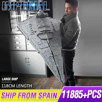 

MOC The Imperial Star Destroyer UCS Fighters 11353pcs Star Movie Wars Model Building Blocks Compatible lepining 75252 Toys 10030
