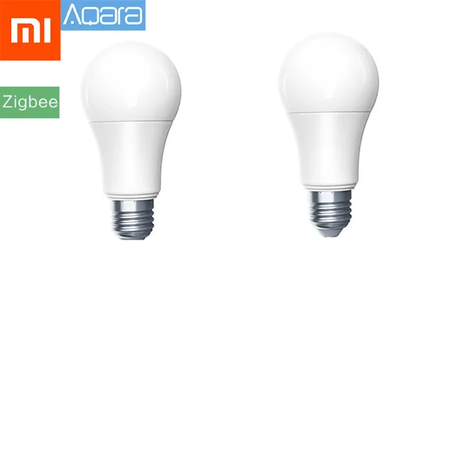 2pieces bulb Xiaomi mijia Aqara Zigbee умный светодиодный светильник Zigbee версия 9W E27 2700 K-6500 K белый цвет умная светодиодная лампочка с дистанционным управлением светильник с домашним комплектом - Цвет: 2pieces bulb