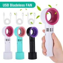 

Handheld Mini Fan Bladeless USB Fans Summer Cooling Outdoor Travelling Office Fan Ultra-quiet 3 Wind Speed Adjustable