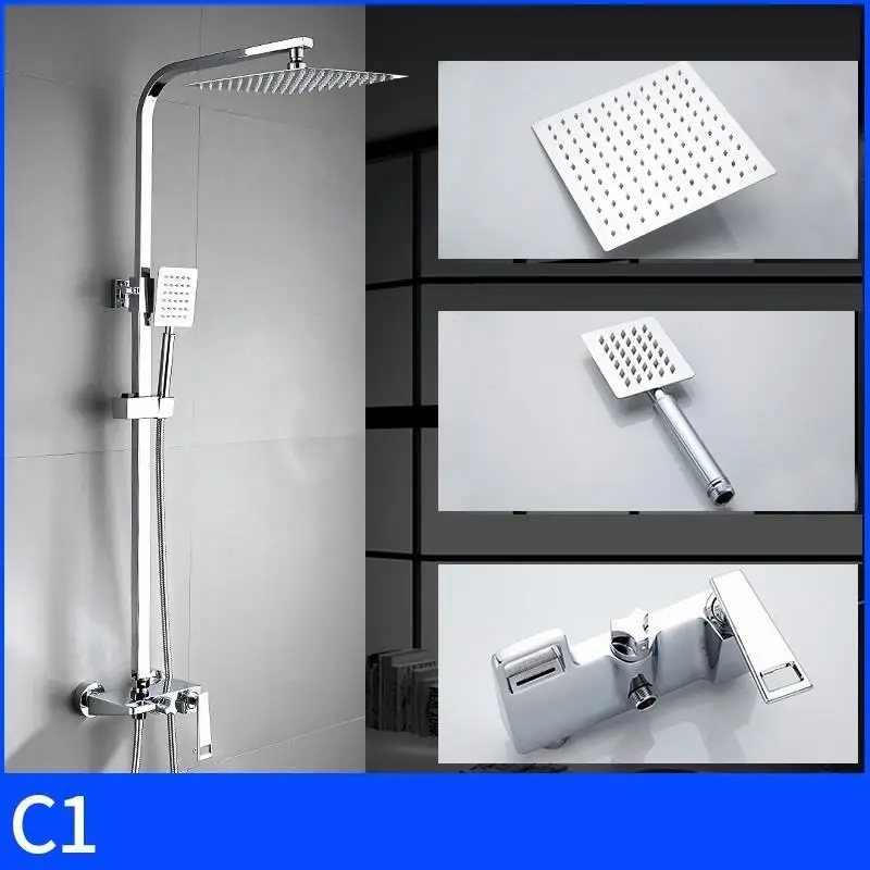 Duschset Piscina черный Ducha Chuveiro Conjunto, с милыми лисами, Salle De Bain дуще Prysznic душ Chuveiro сделать Banheiro Ducha Ванная комната душа Системы - Цвет: MODEL E