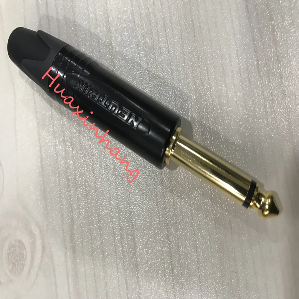 Золото Plating10 шт для NEUTRIK NP2X/NP2X-B штекер моно Профессиональный 2 полюса 6,35 мм 6,5 мм стерео разъем Neutrik 6,35 мм Джек черный