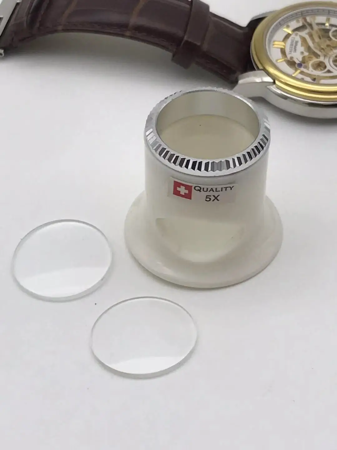 Профессиональный инструмент для ремонта часов с накладкой для глаз увеличительное стекло 5 раз 10 раз 3 раза импортный стеклянный дюймовый зеркальный окуляр сменный P