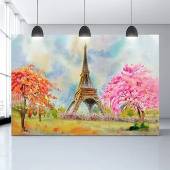 

Path vinyl photography background Eiffel Tower background props photography studio customized photography background