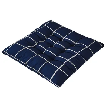 

Tufted Chair Pad Kitchen Pillow Home Office Printed Square Polyester Non Slip Living Room Seat Cushion 40x40cm Indoor With Ties