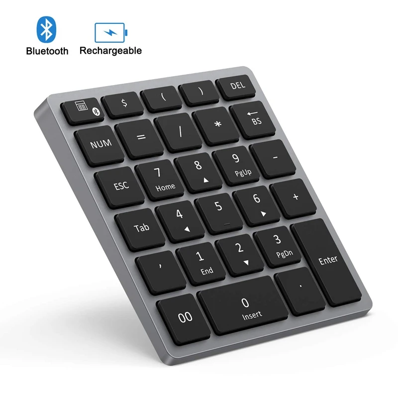 Беспроводной Bluetooth 28-клавишная цифровая клавиатура
