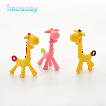 

Imebaby Baby Cartoon Teether Silicone Giraffe Rodent Baby Hold In Hand Silicone DIY Bracelet Mouth Baby Teething Toy