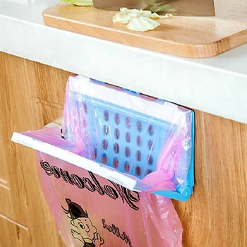 

2.5Kg Load Foldable Plastic Garbage Bag Rack Portable Hanging Trash Rubbish Bag Storage Holder Kitchen Gadgets