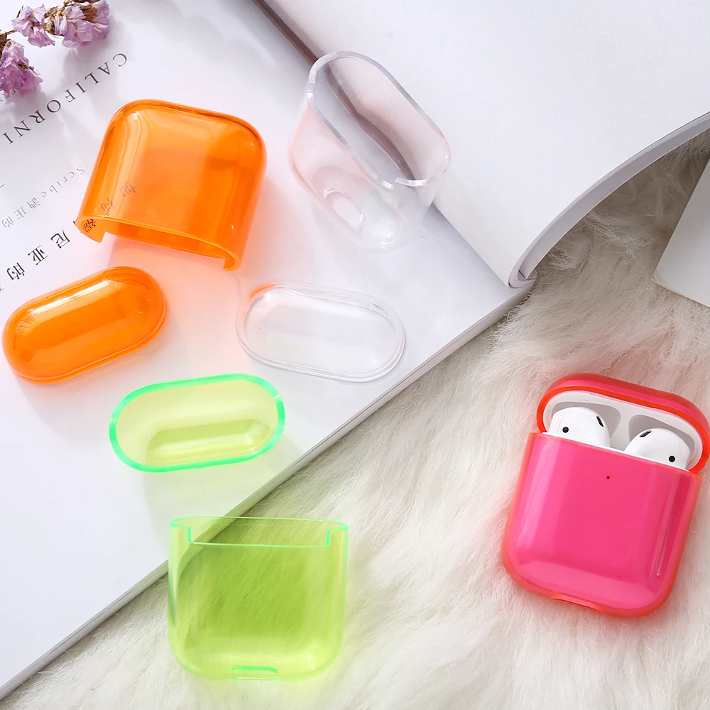 

For Apple AirPods Case Wireless Bluetooth Earphone Protective Cover For Airpods Charging Box Transparent Cases Cartoon Hard Case