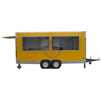 

Mobile food cart big size food trailer cart with two big service window mobile food trailer for sale