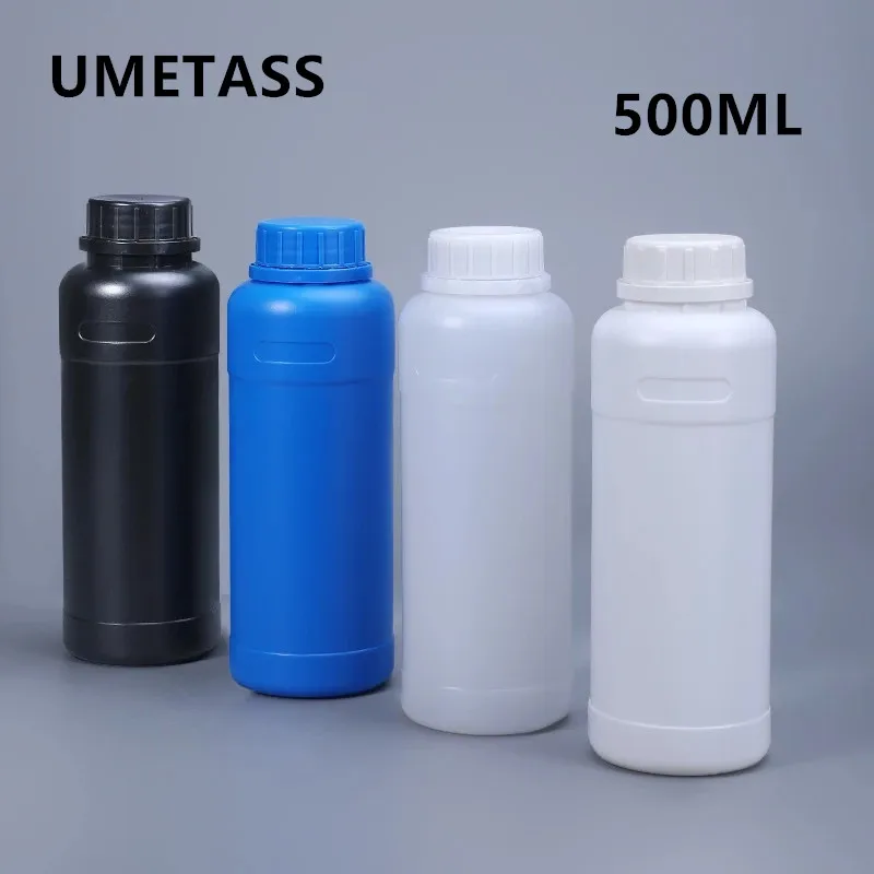Пустые пластиковые бутылки UMETASS 500 мл с прозрачными крышками для шампуня лосьона