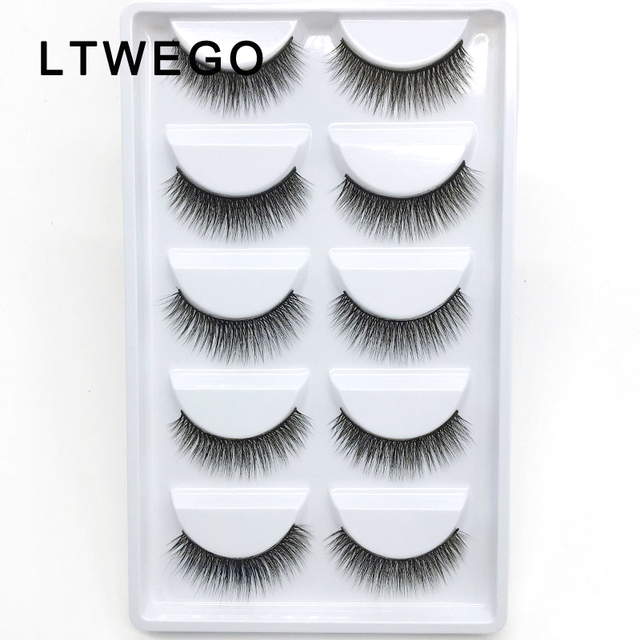 NEW 5Pairs 3D Faux Mink Eyelashes Natural Thick Long False Eyelash Dramatic Fake Lashes Makeup Extension Eyelashes Cilio