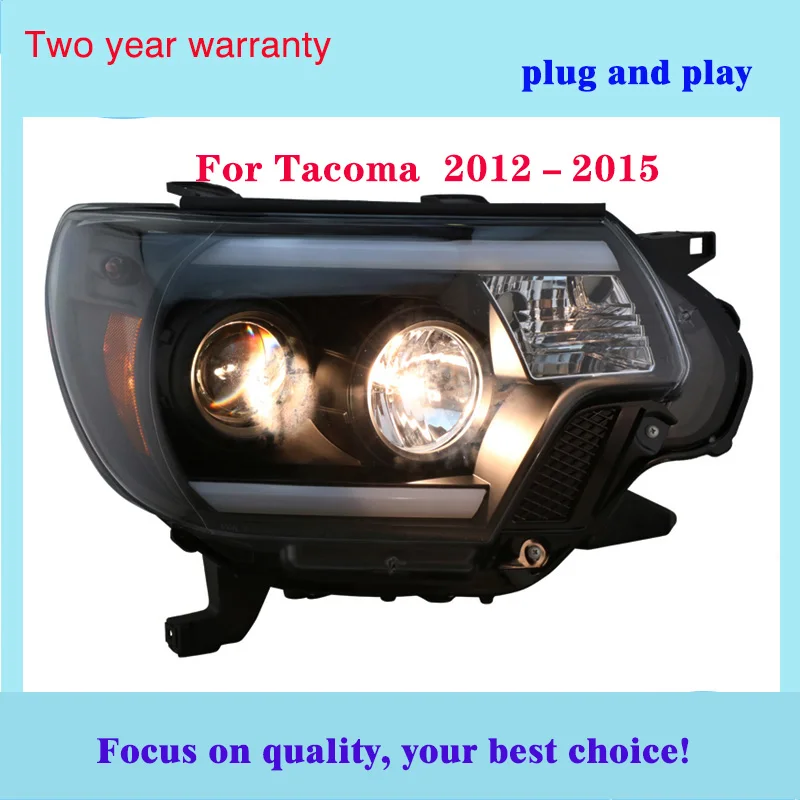 Автомобильный Стайлинг для Toyota Tacoma фары 2012- Tacoma светодиодный налобный фонарь светодиодный DRL биксеноновый объектив Головной фонарь аксессуары