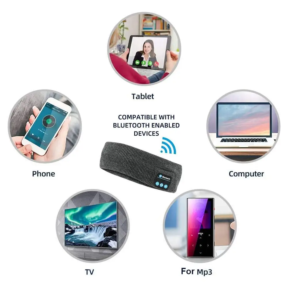 Беспроводные Bluetooth 5 0 стерео наушники для бега гарнитура сна Спортивная музыка