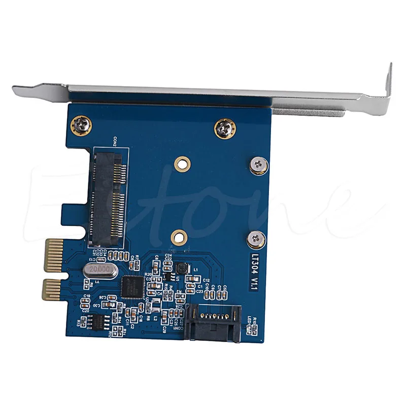 1 шт. PCI E PCIe к mSATA SSD и SATA 3 0 комбинированный расширитель адаптер карта 6 Гбит/с