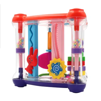 

Newborn Baby Activity Play Cube Toys Infant Development Educational Hanging Toys Rattle Toy For 0-12 Month