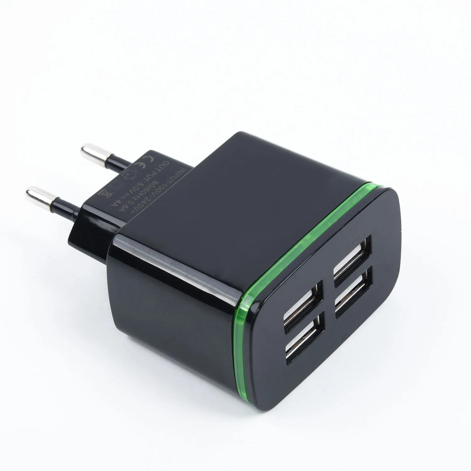 4 Порты кабель для быстрой зарядки USB Hub ЕС плагин для настенного Зарядное устройство для Android, Apple устройств