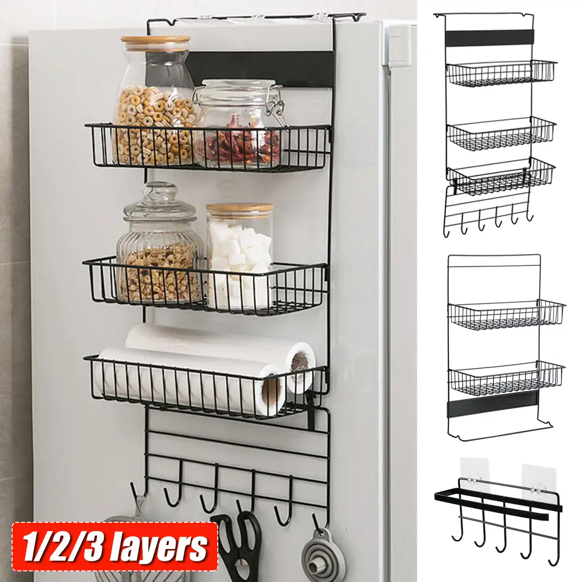 buzdolabi rafi yan raf yan duvar tutucu cok fonksiyonlu mutfak malzemeleri ev cok katmanli buzdolabi depolama raflari storage holders racks aliexpress