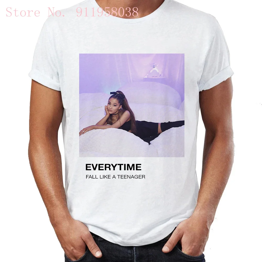 Kawaii Ariana Grande positions print Tshirt Harajuku sweet music singer cover t shirt oversized gothic punk women/men's T-Shirts