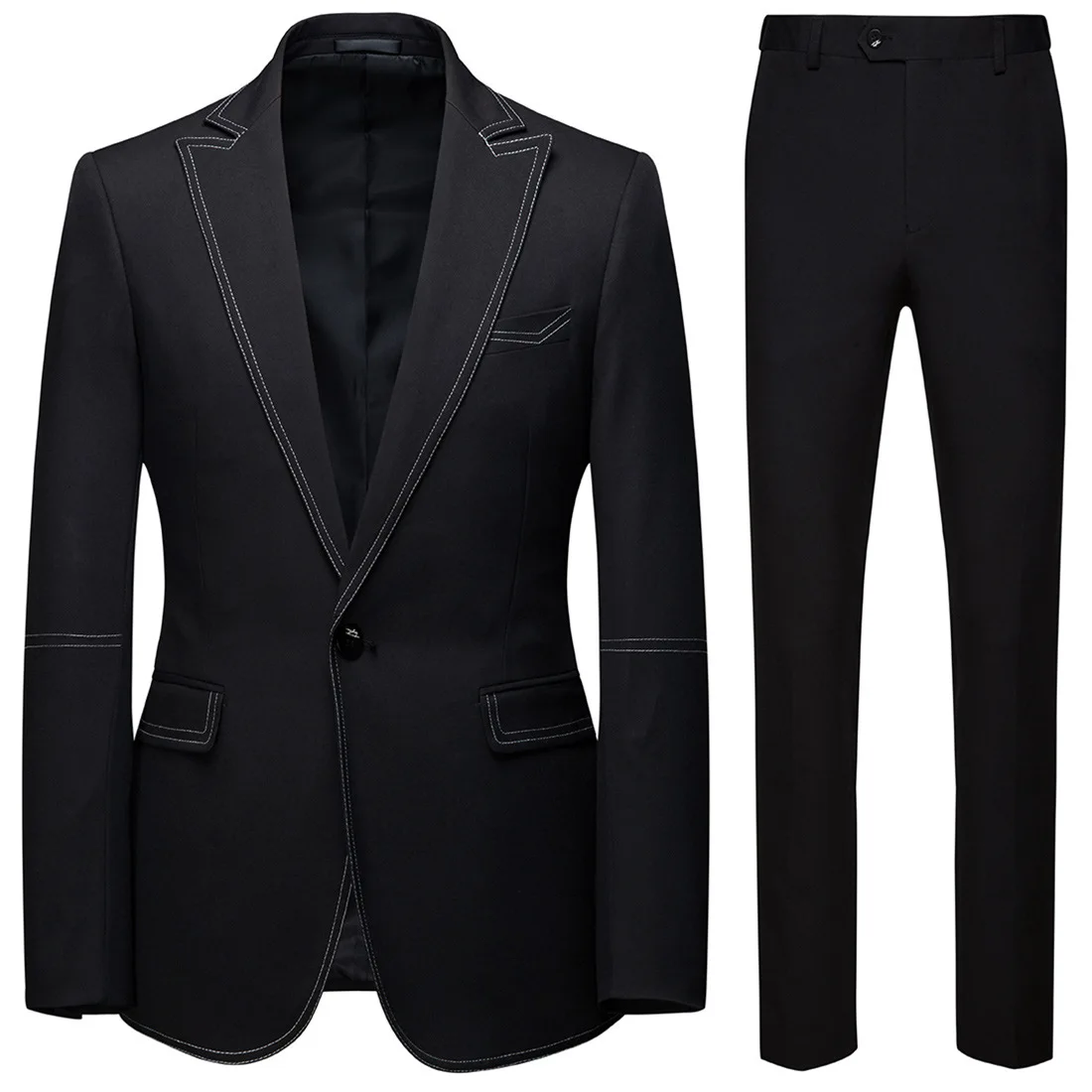 Europe and The United States Leisure Suit Set of 2,The Groom's Best Man Wedding Two Buttons,mens Suits with Pants,christmas Suit