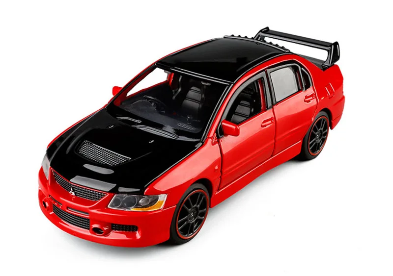 1/32 Mitsubishi EVO 9 IX Sports Cars Toy Alloy Die Cast Metal Casting Sound Light Model Toys Car For Collection