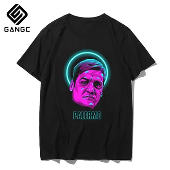 

House of Paper Tshirt Men Funny Design La Casa De Papel T Shirt Money Heist Tees TV Series Tshirts Men Short Sleeve T-Shirt