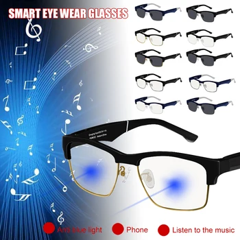 

K2 Smart Glasses Wireless 5.0 Bluetooth 90mAh USB Car Hands-Free Calling Audio Open Ear Anti-blue Lenses Intelligent Sunglasses