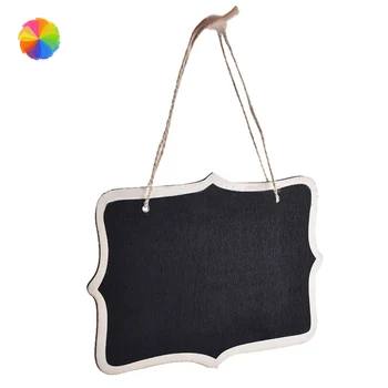 

12Pcs Mini Blackboard Placeholder Hanging Blackboard Bifacial Blackboard Wedding Party Table Number Insert Rectangular TagCY