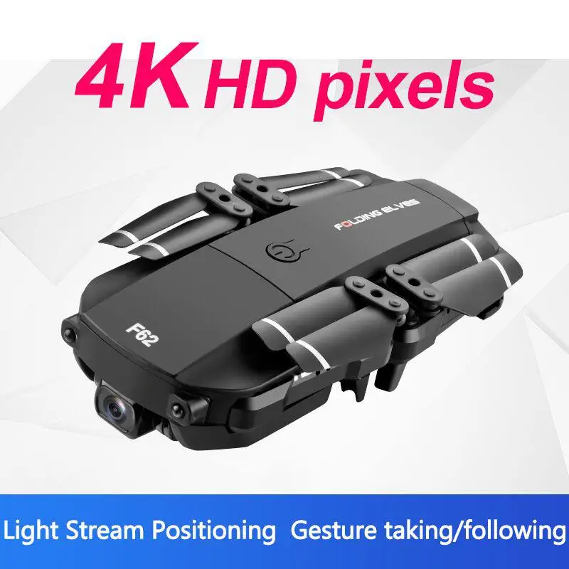 F62 2,4G wifi 4K 16mp HD широкоугольная камера Радиоуправляемый Дрон оптический поток управление жестами умный следящий Квадрокоптер RC