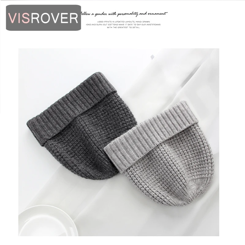 VISROVER 11 цветов кашемировая шапочка клетчатый узор зимняя шапка женская вязаная