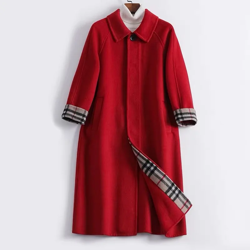 

Wool coat women big size 2019 new fashion trench female long coat ladies coats winter
