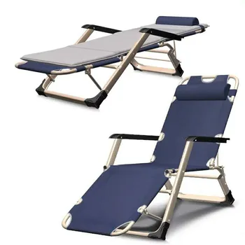 

Office Nap Bed Chair 8 Gear Adjustable Chaise Lounge Outdoor Portable Balcony Beach Recliner Zero Gravity Chair Strong Bearing