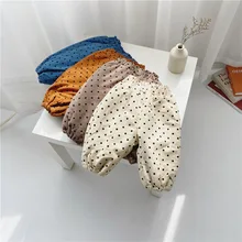 Повседневные штаны для малышей; удобные брюки в горошек с хлопковой подкладкой; Сезон Зима;