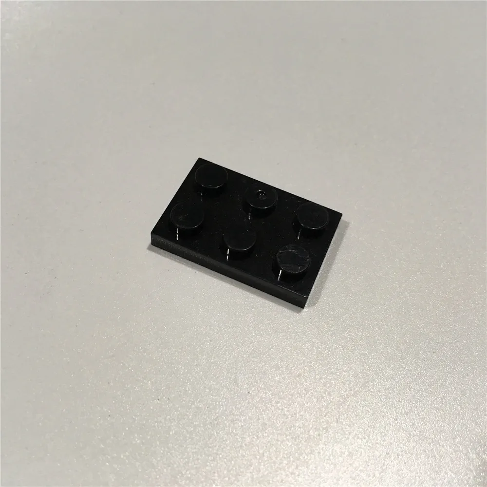 100 г/пакет 2X3 Низкая пластина тонкий кусочек небольшой блок частиц пластиковые игрушки оптом аксессуары - Цвет: Черный