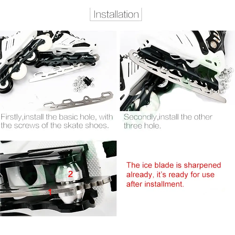 Roller Skates Ice Blade Stainless Steel Ice Hockey Knife Replaceable Ice Skates Full Multi Purpose Ball Blade Full Set Roller Skates Ice Blade Stainless Steel Ice Hockey Knife Replaceable Ice Skates Full Multi Purpose Ball Blade Full Set