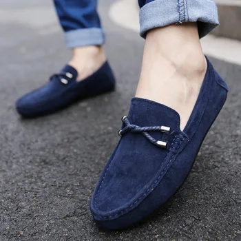 

Spring Summer NEW Men's Loafers Comfortable Flat Casual Shoes Men Breathable Slip-On Soft Leather Driving Shoes Moccasins 2020