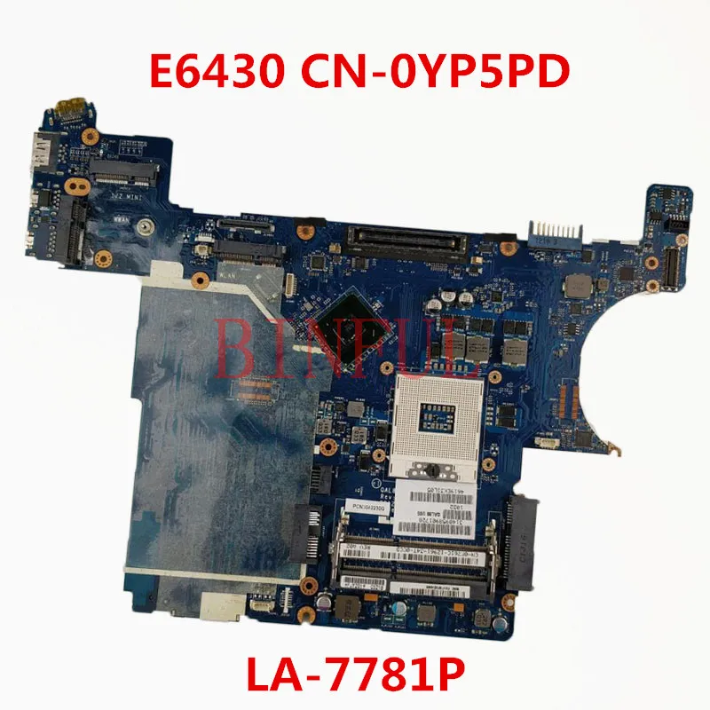 Высококачественная материнская плата для ноутбука E6430 модель YP5PD QAL80 100% полностью