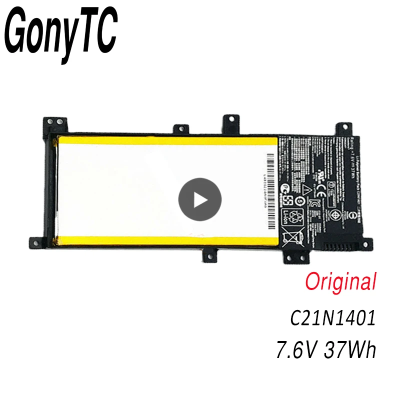 GONYTC C21N1401 Аккумулятор для ноутбука ASUS X455L X455LA X455LD X455LF X455LN F455L F455LD R455LD Y483L Y483LD W419L K455L 37WH